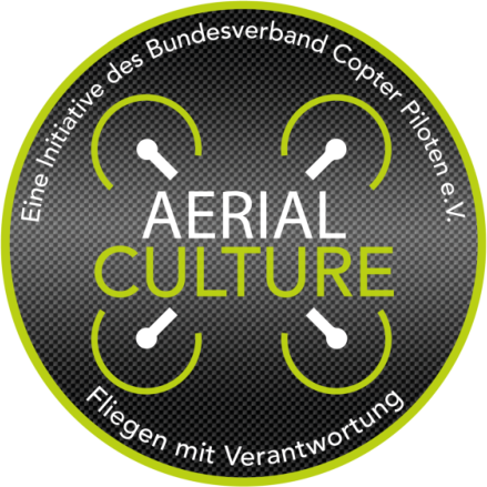 Signet der Initiative "Aerial Culture" des Bundesverband für Copter Piloten e.V. - Luftaufnahmen mit Verantwortung